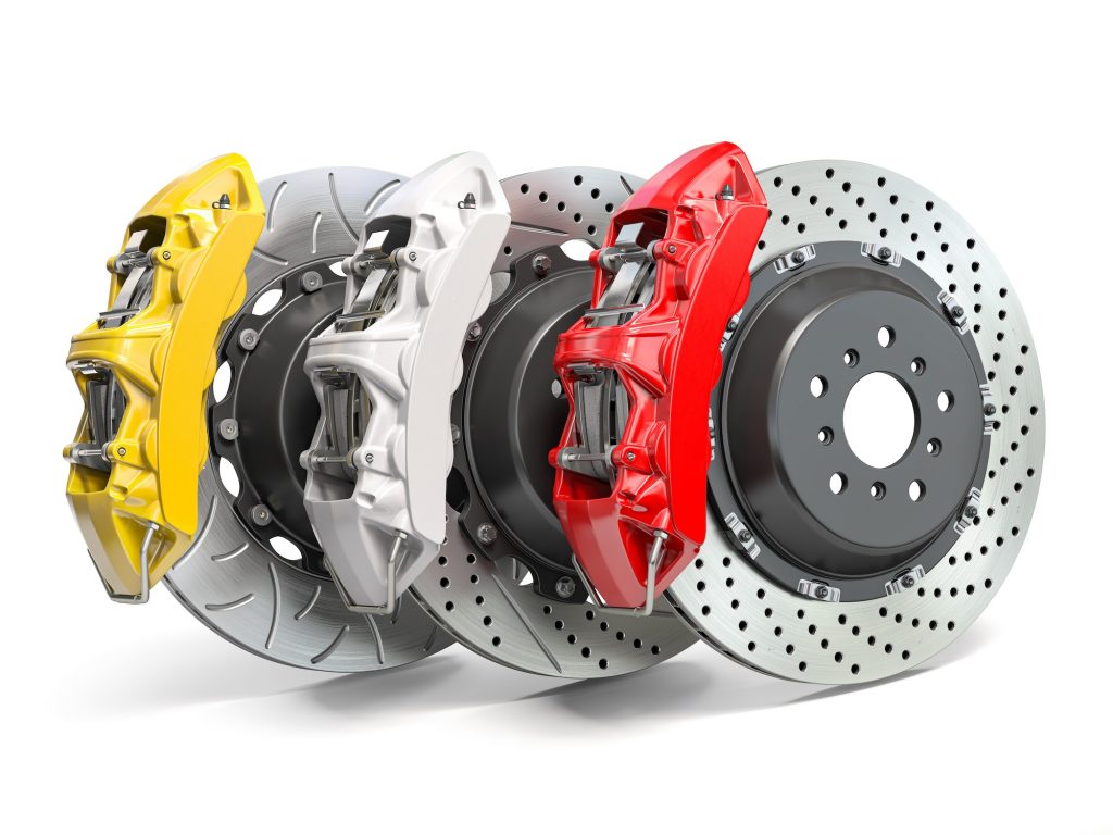 Braking system. Car brake disks