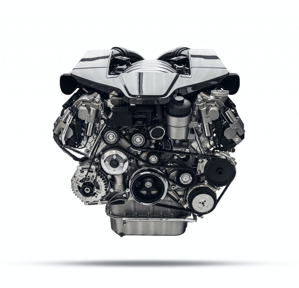 Car engine isolated on white background